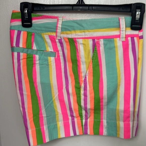 79. Lilly Pulitzer Women's Multicolor Striped Callahan Short, 3” front zip, Sz 2 - Picture 6 of 10